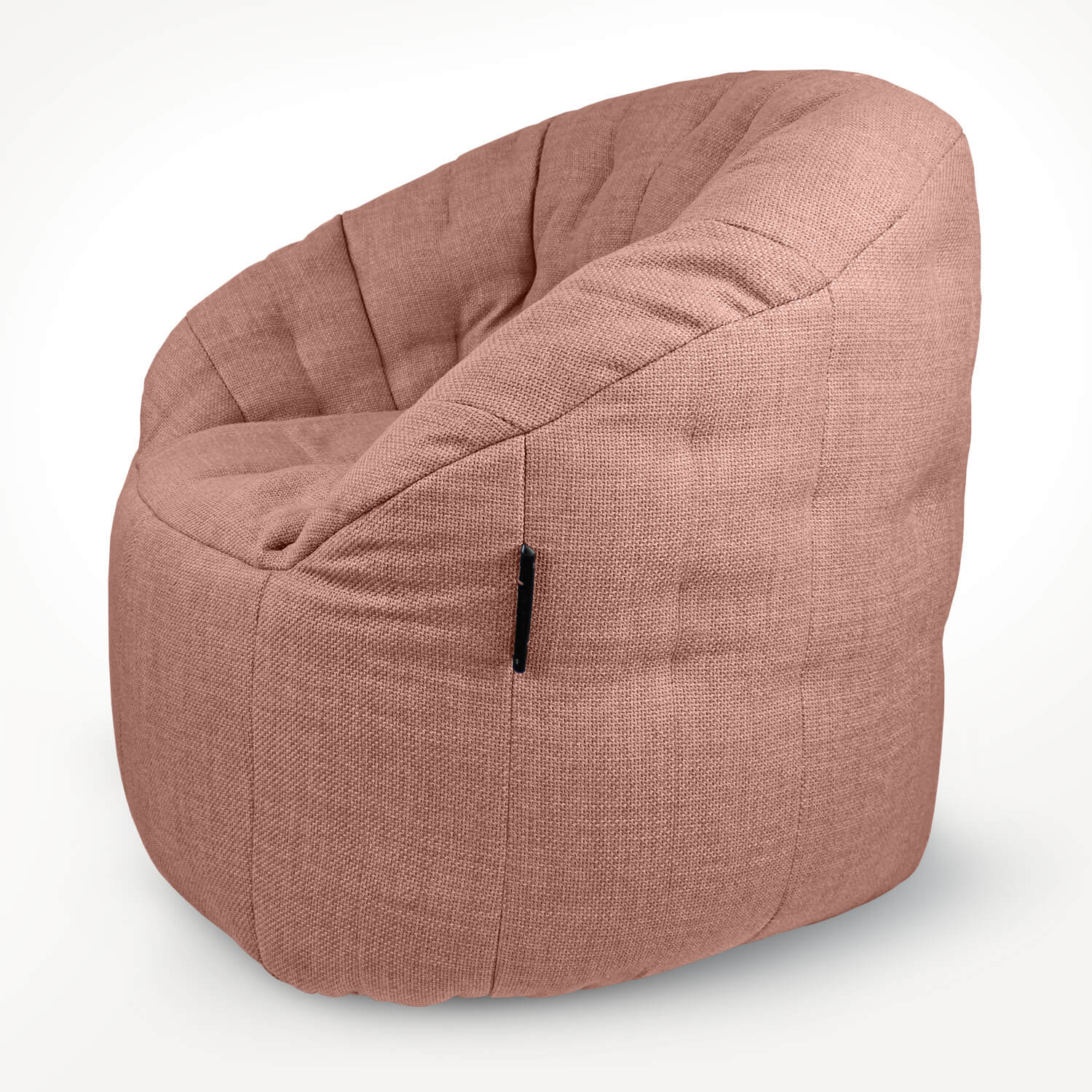 розовое полукруглое бескаркасное кресло Butterfly Sofa из рогожки для гостиной, домашнего кинотеатра и офиса