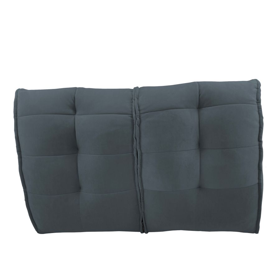тёмно-серое двойной модульный диван Twin Couch велюровое в интерьере гостиная