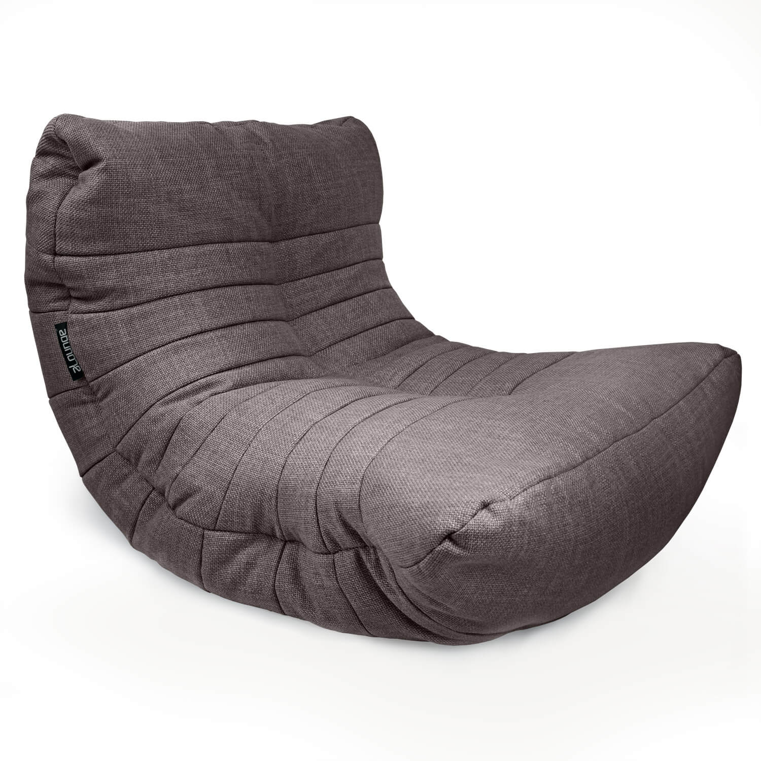 тёмно-серое акустический бескаркасный диван Acoustic Sofa из рогожки для домашнего кинотеатра, офиса и студии — фото в интерьере