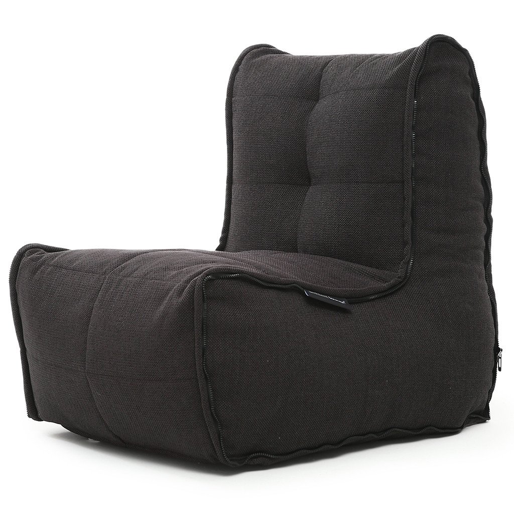 чёрное-графитовое одинарный модуль дивана Twin Modular Single из Sofa Weave для гостиной — модульная система — фото в интерьере