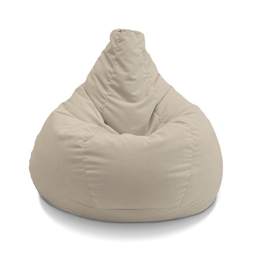 натуральное классический пуф-мешок Bean Bag велюровое для детской, игровой и офиса