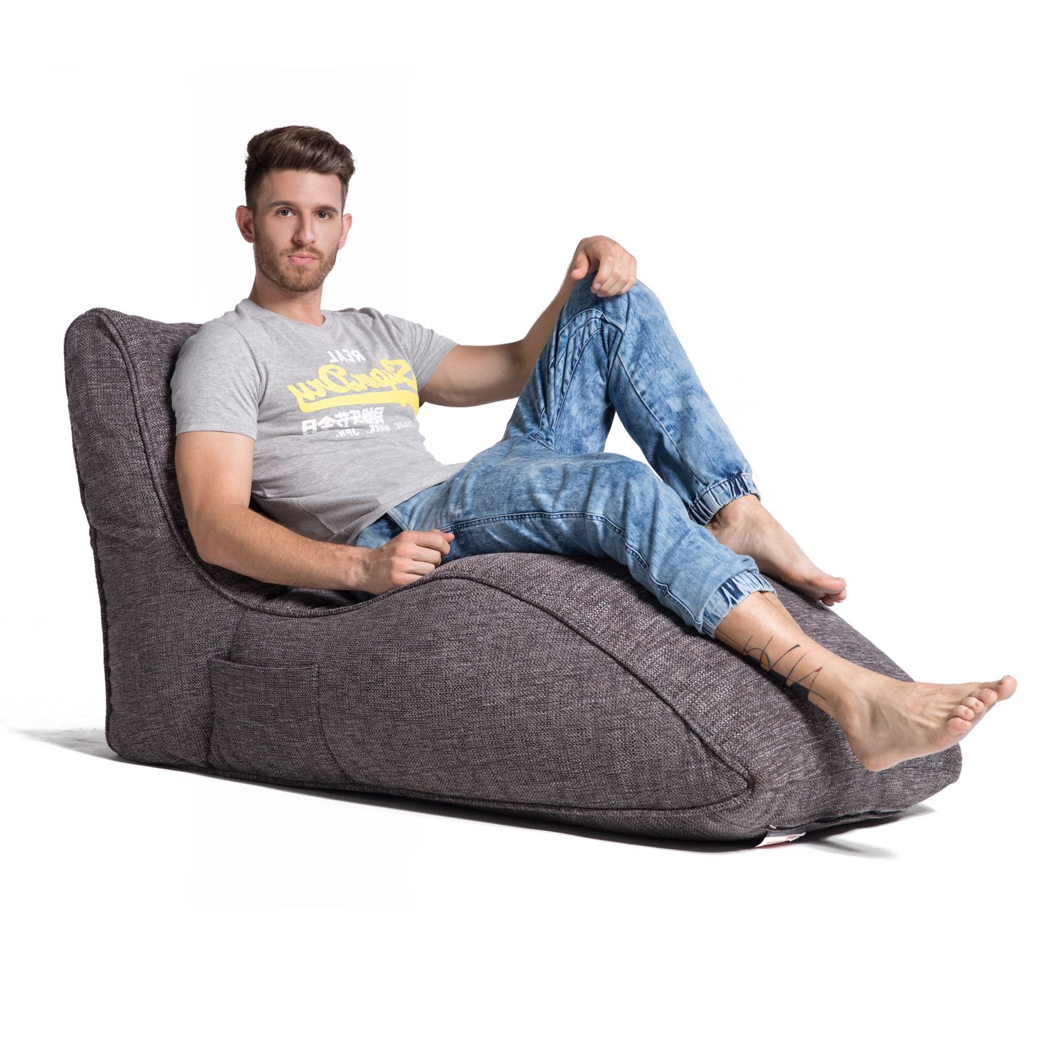 тёмно-серое бескаркасный лаунж-диван Avatar Sofa из Sofa Weave для гостиной, кабинета и лаунж-зоны