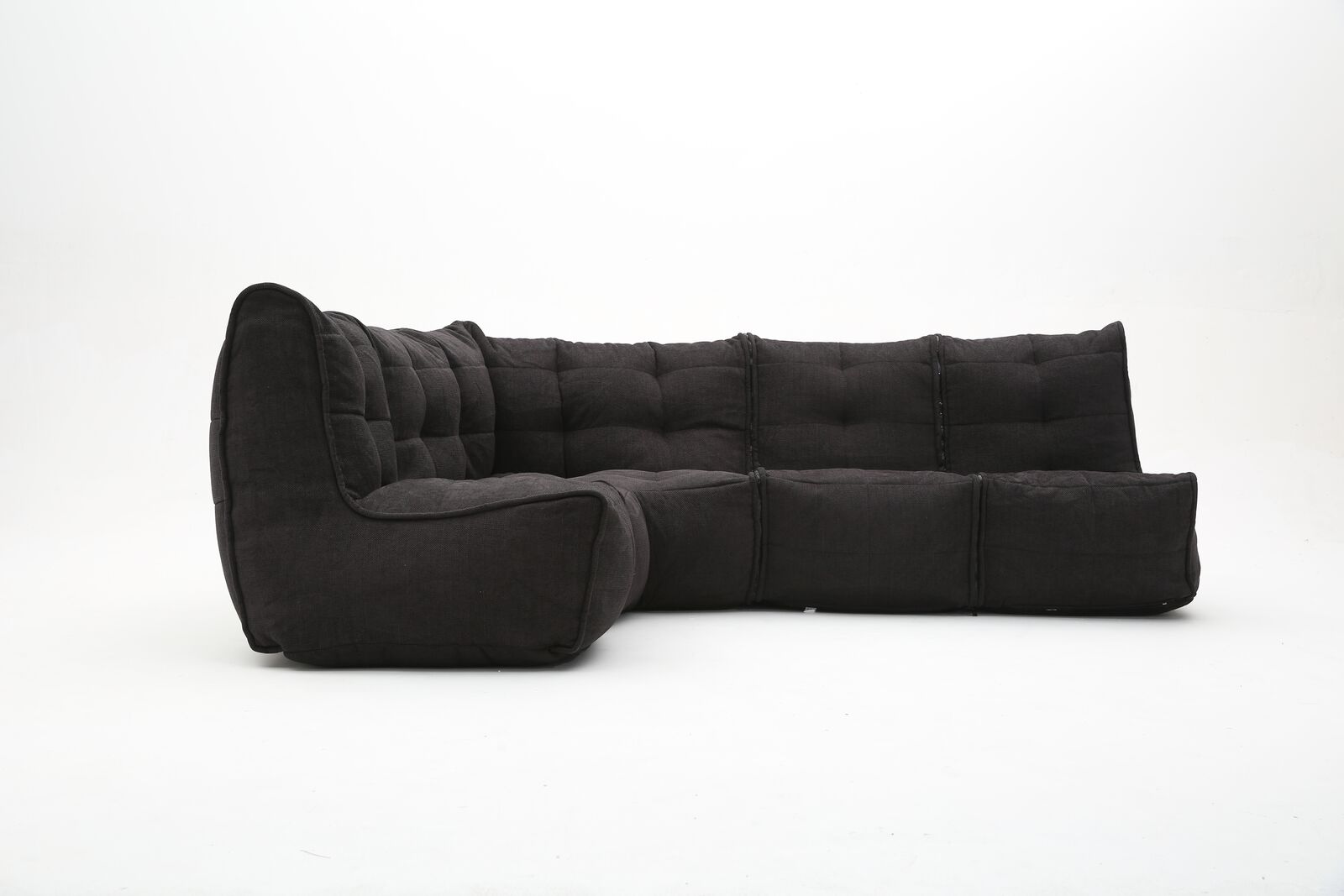 чёрное-графитовое Г-образный модульный диван Mod4 L Sofa из Sofa Weave — дизайн и качество