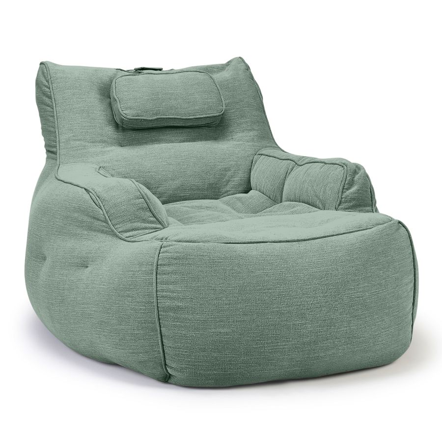 мятное уличное лаунж-кресло Tranquility Armchair шенилловое для террасы, сада и веранды