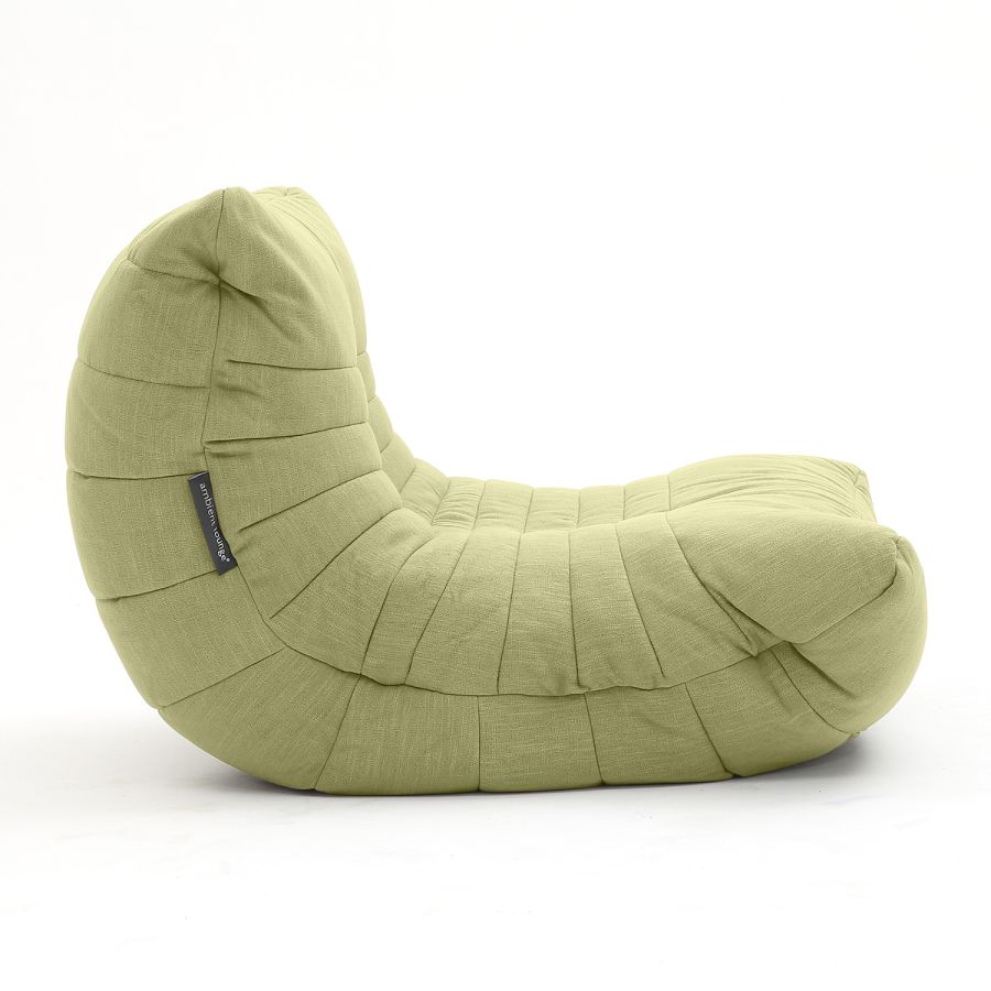 зелёное акустический бескаркасный диван Acoustic Sofa шенилловое для домашнего кинотеатра, офиса и студии — фото в интерьере