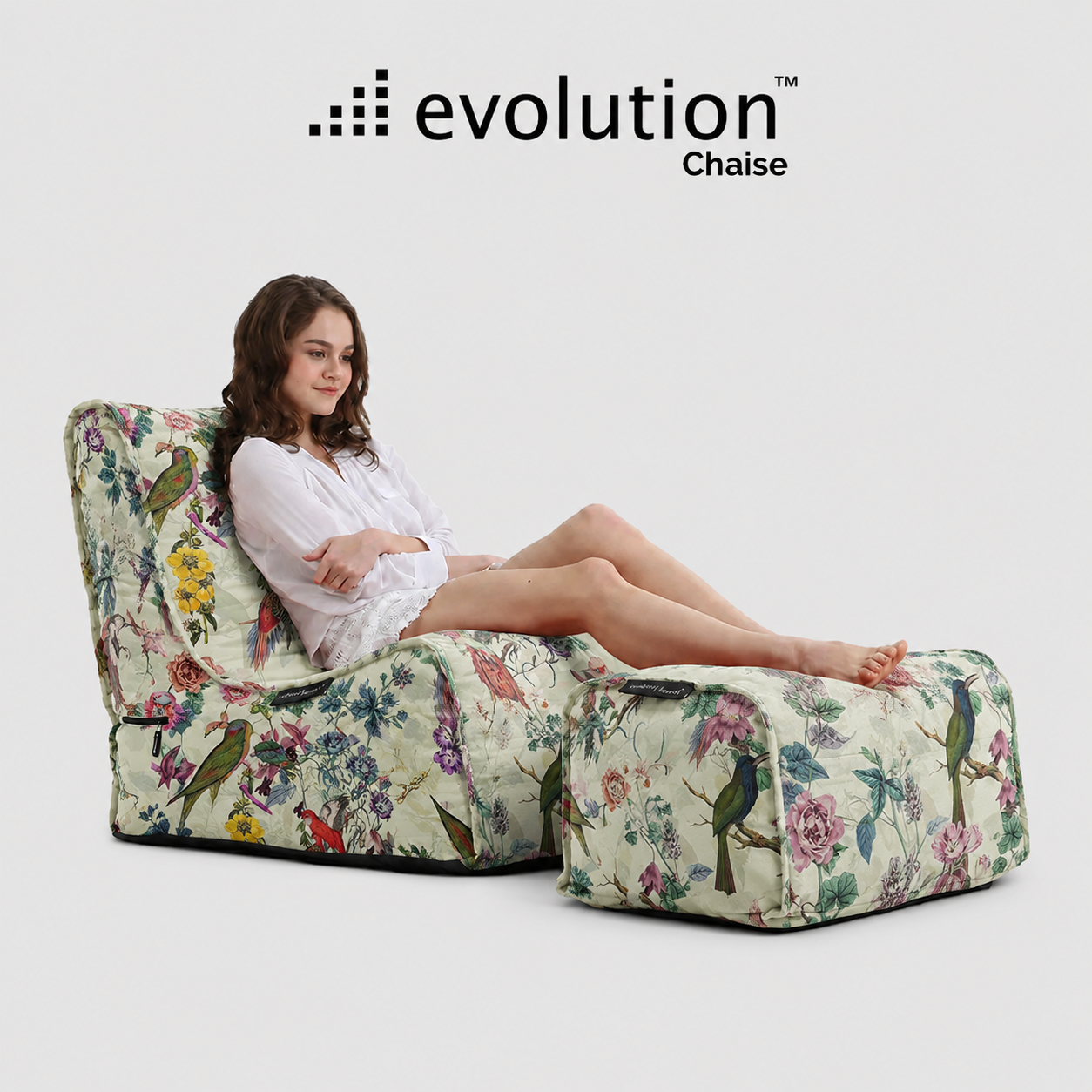 Кресло + пуф под ноги Evolution Chaise (под заказ)