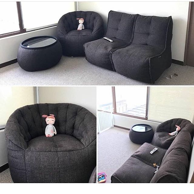 чёрное-графитовое комплект мебели для дома Maison Package из Sofa Weave для гостиной и спальни