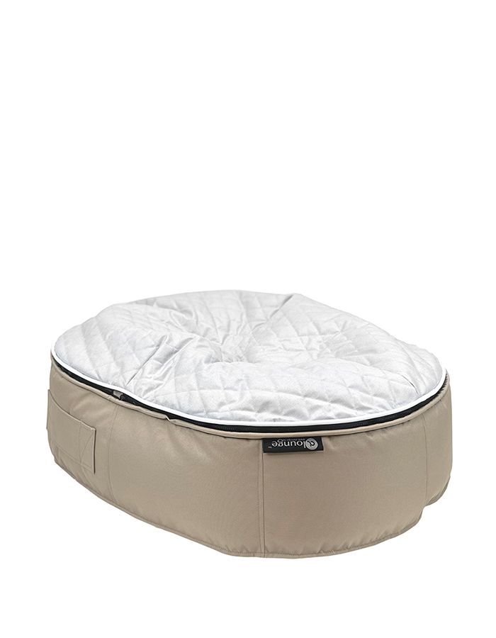 Лежак для собак Pet Lounge Large - Cappuccino Grey Quilt — вид сбоку