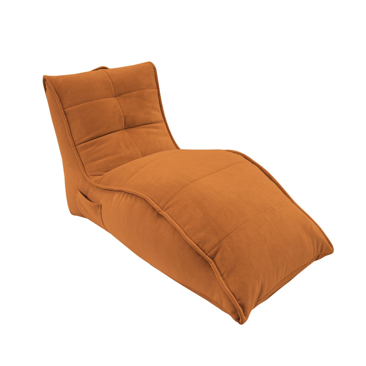 терракотовое бескаркасный лаунж-диван Avatar Sofa велюровое для гостиной, кабинета и лаунж-зоны — крупный план