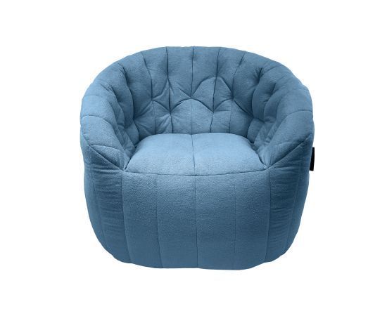 синее полукруглое бескаркасное кресло Butterfly Sofa для гостиной, домашнего кинотеатра и офиса