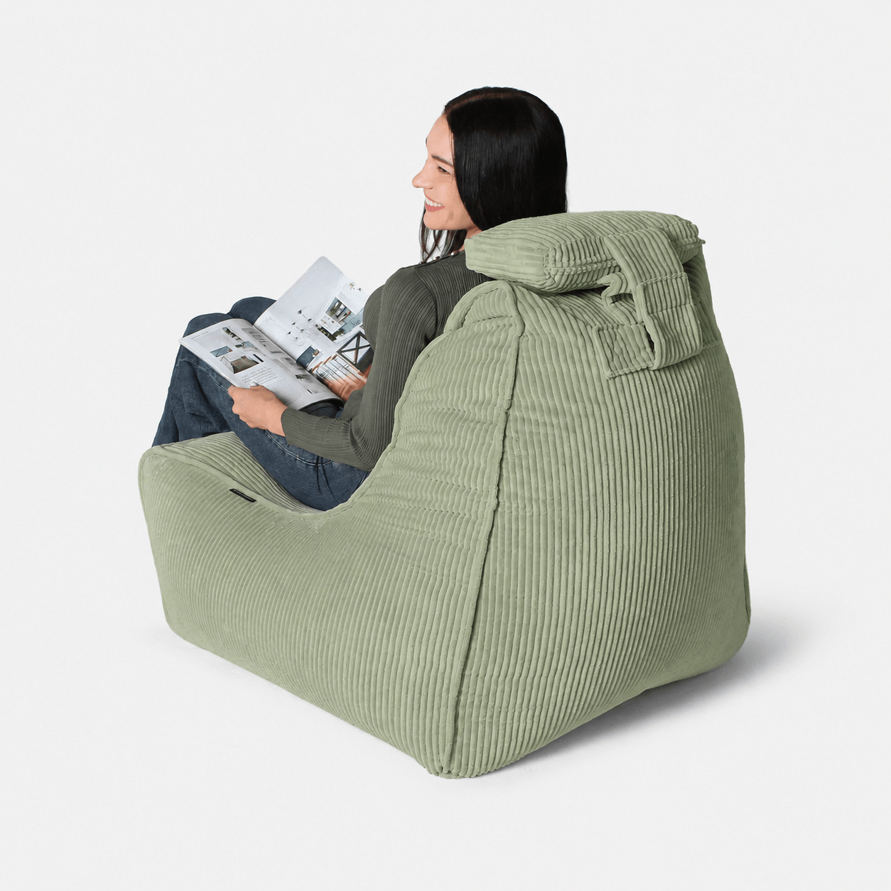 Бескаркасное кресло Tivoli Lounger в вельвете Lime Citrus — зелёный цвет, Ambient Lounge
