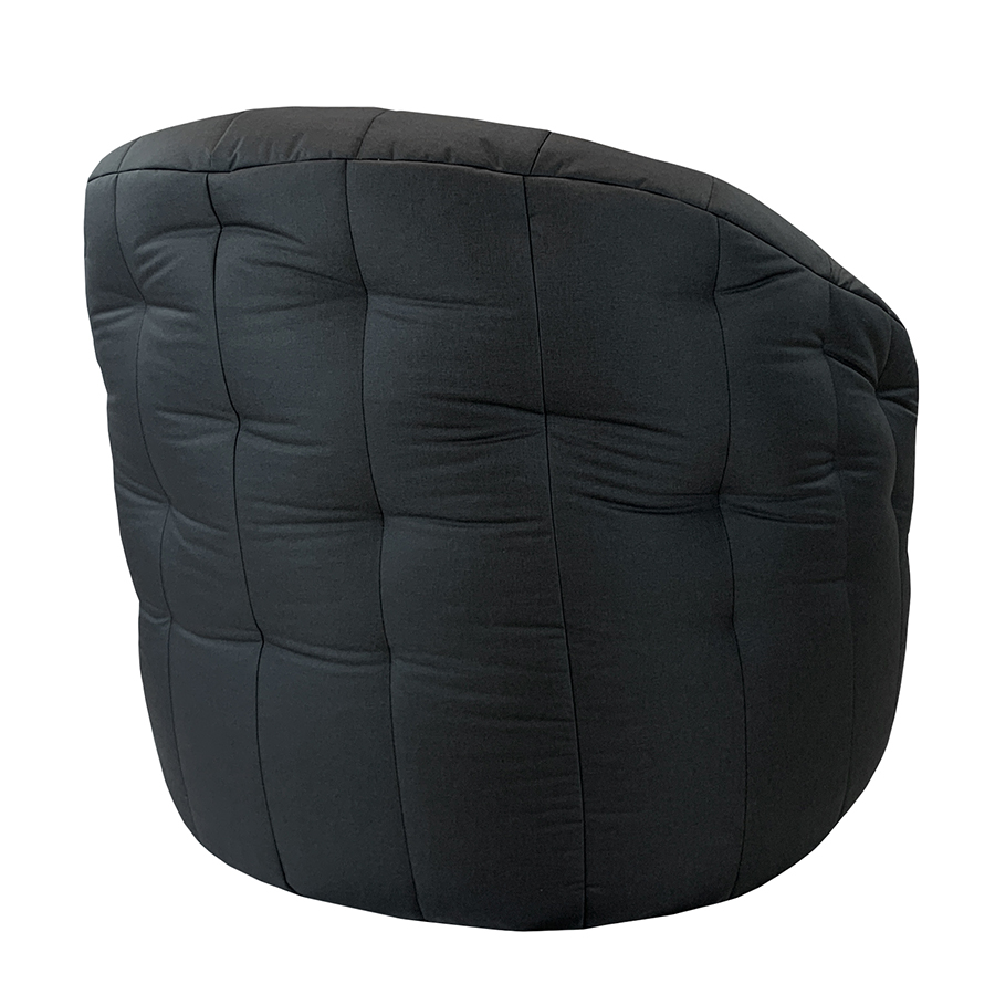 чёрное полукруглое бескаркасное кресло Butterfly Sofa уличное (Oxford) для гостиной, домашнего кинотеатра и офиса