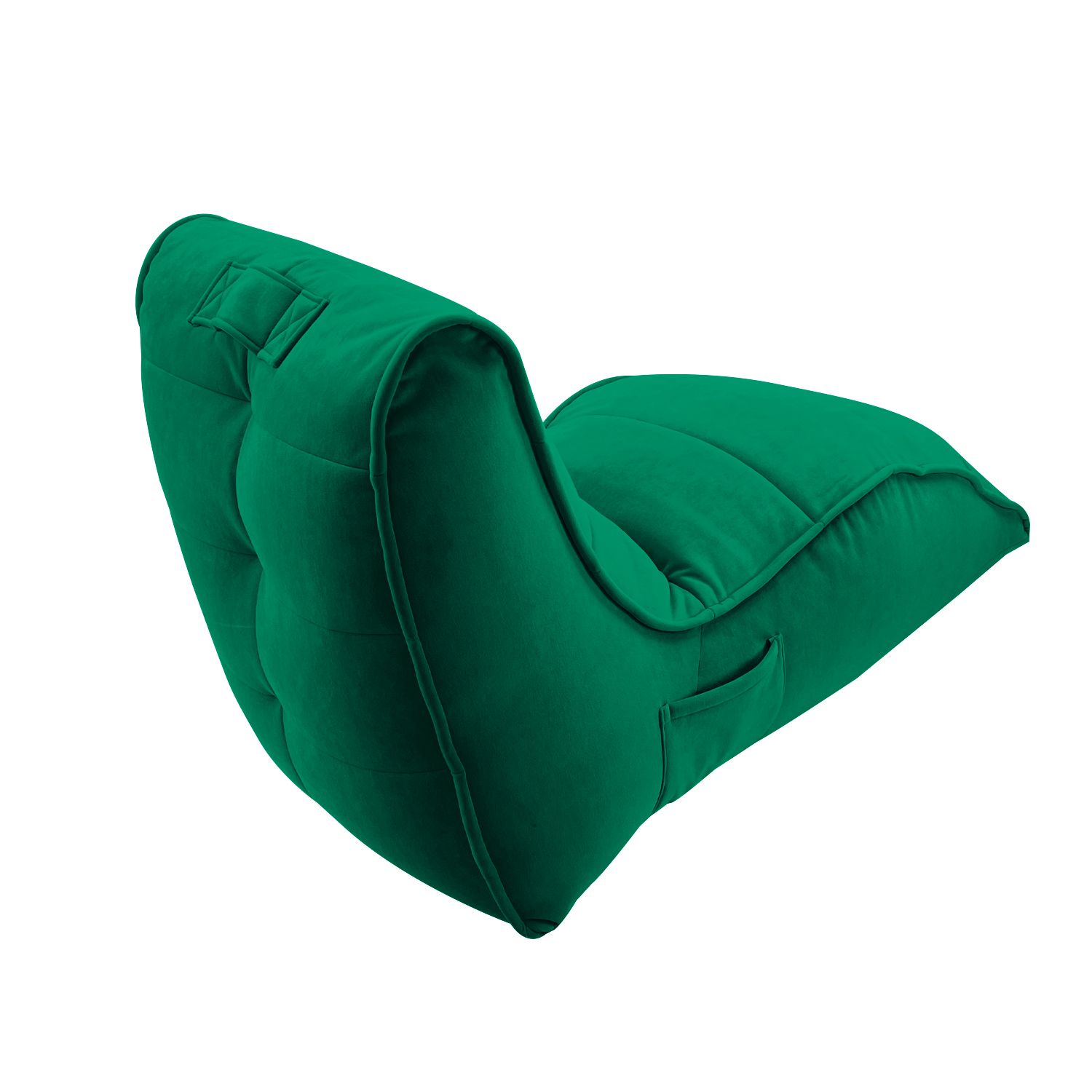зелёное бескаркасный лаунж-диван Avatar Sofa велюровое в интерьере гостиная
