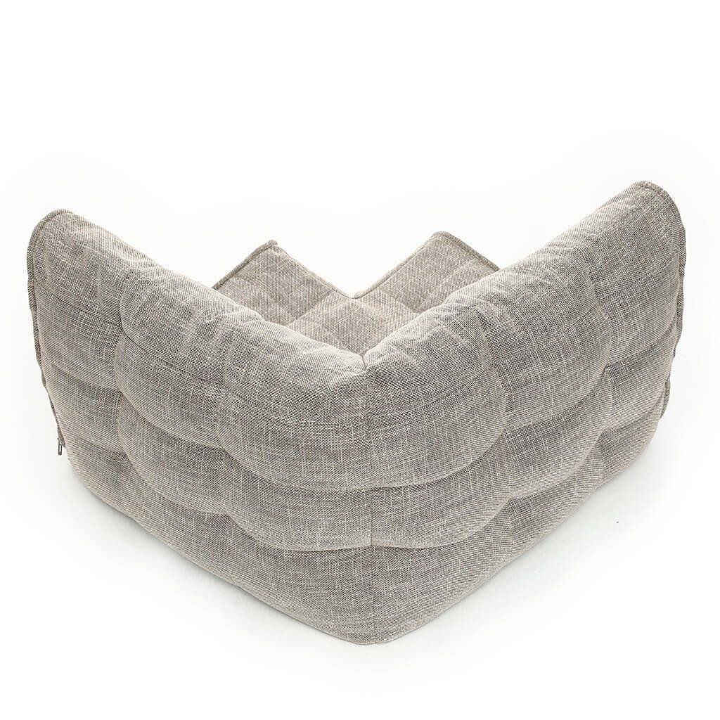 натуральное угловой элемент дивана Twin Modular Corner из Sofa Weave для гостиной — угловой модуль — вид сбоку