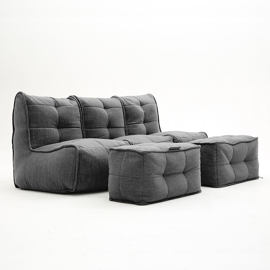 чёрное-графитовое просторный диван-кинотеатр Mod3 Movie Couch Deluxe шенилловое для домашнего кинотеатра
