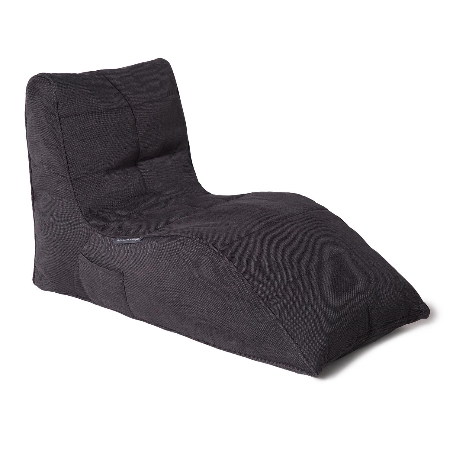 чёрное-графитовое бескаркасный лаунж-диван Avatar Sofa из Sofa Weave в интерьере гостиная