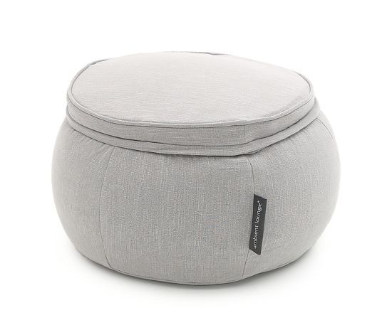 серое пуф с подлокотниками Wing Ottoman из Sofa Weave для гостиной и лаунж-зоны