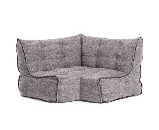тёмно-серое угловой элемент дивана Twin Modular Corner из Sofa Weave в интерьере гостиная