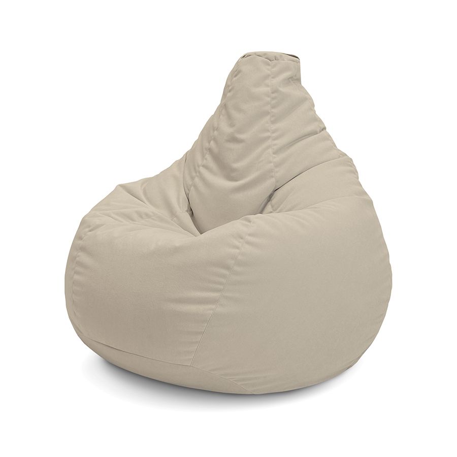 натуральное классический пуф-мешок Bean Bag велюровое для детской, игровой и офиса — вид сбоку