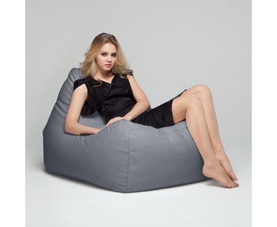 бескаркасное бескаркасное кресло Tivoli Lounger - Luscious Grey (Искусственный мех) Ambient Lounge из Искусственный мех — Luscious Grey из Искусственный мех в современной гостиной