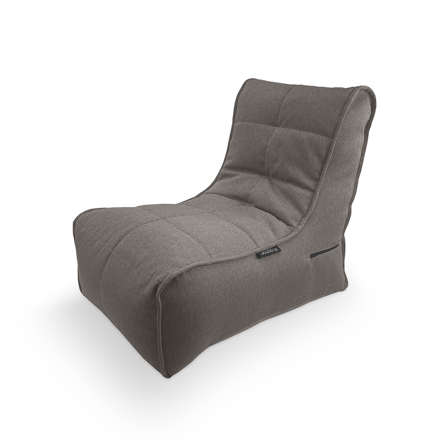 тёмно-серое уличный бескаркасный диван Evolution Sofa жаккардовое для террасы, сада и веранды