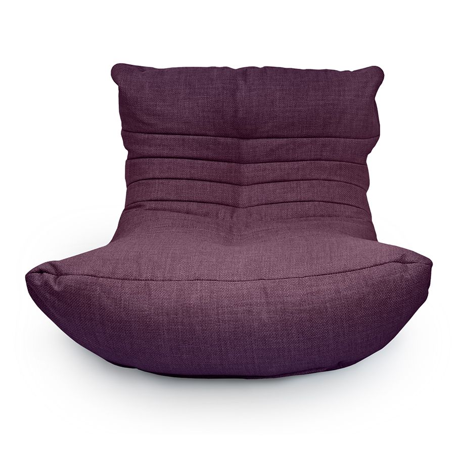 баклажановое акустический бескаркасный диван Acoustic Sofa из рогожки для домашнего кинотеатра, офиса и студии