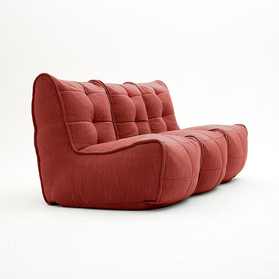 красное модульный диван-кинотеатр Mod3 Movie Couch шенилловое для домашнего кинотеатра и гостиной