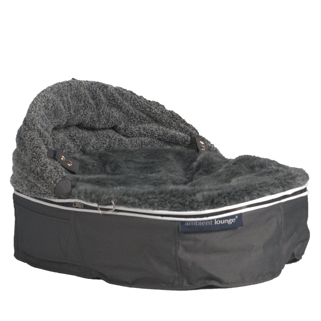 Лежак для кошек Pet Lounge Small - Dark Grey (Hoodie) — фото в интерьере