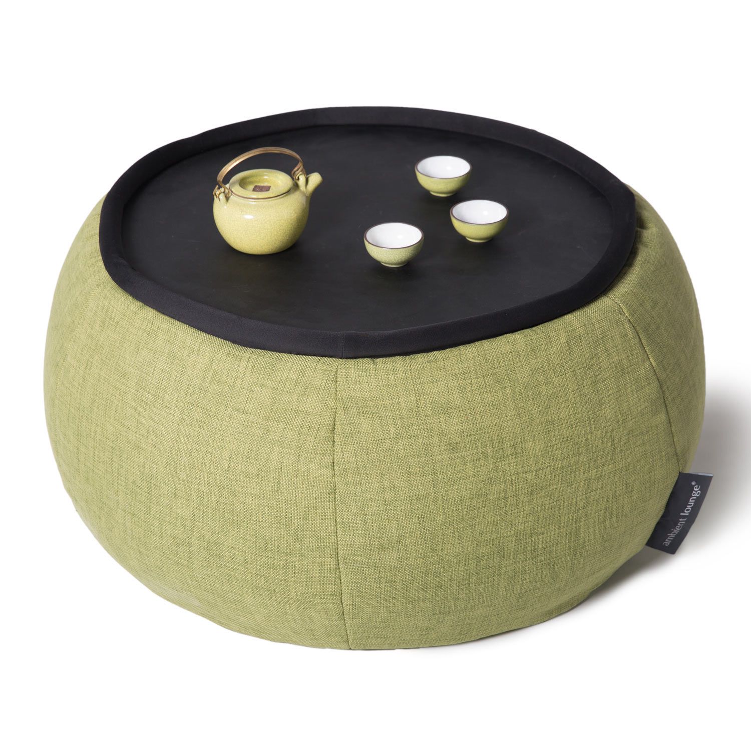 зелёное складной столик Versa Table из Sofa Weave для гостиной и лаунж-зоны рядом с диваном