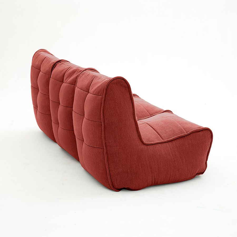 красное модульный диван-кинотеатр Mod3 Movie Couch шенилловое для домашнего кинотеатра и гостиной — вид сбоку