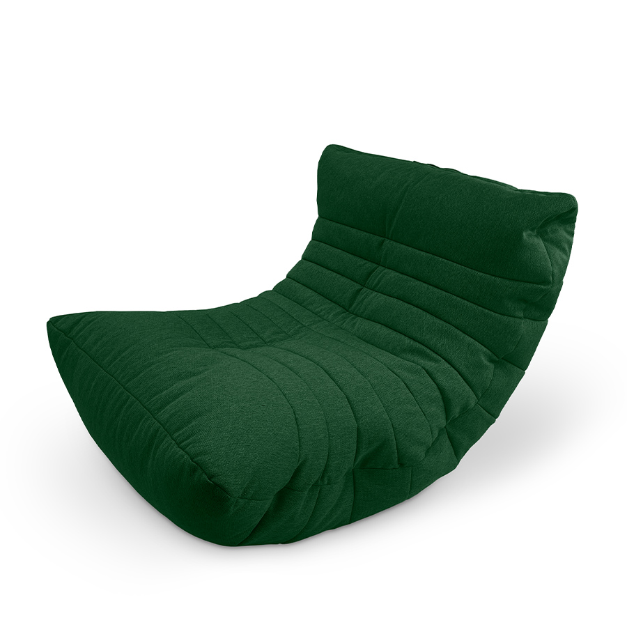 зелёное акустический бескаркасный диван Acoustic Sofa жаккардовое для домашнего кинотеатра, офиса и студии — вид сбоку
