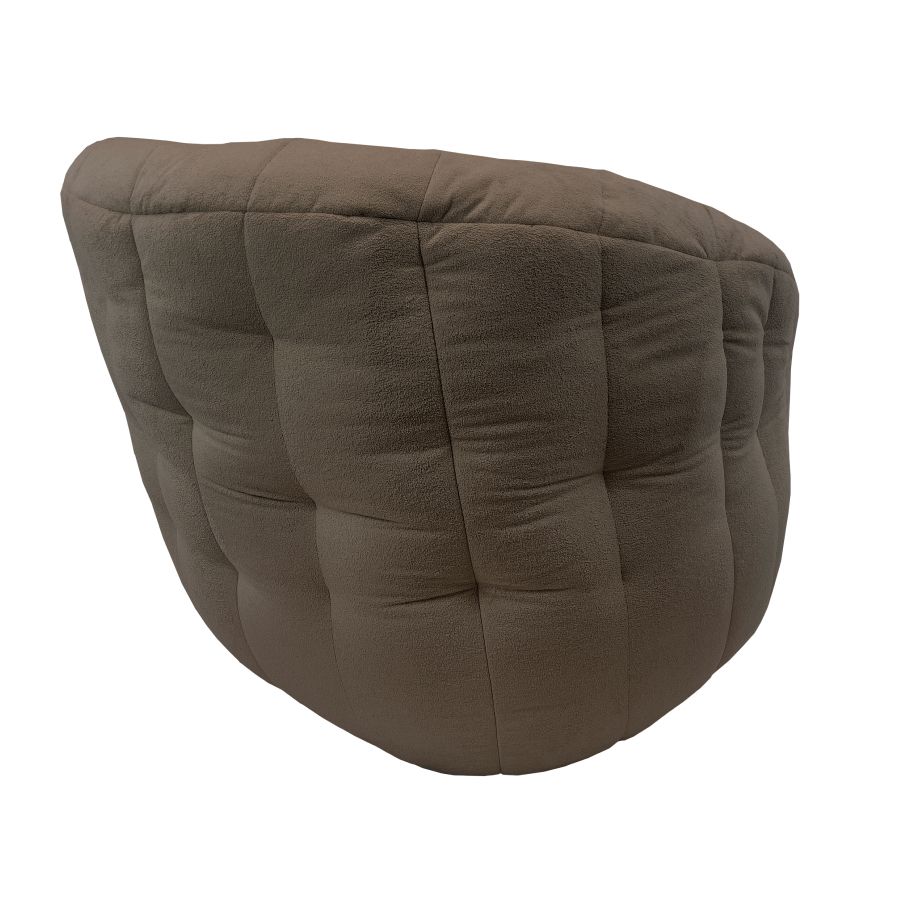 шоколадное полукруглое бескаркасное кресло Butterfly Sofa для гостиной, домашнего кинотеатра и офиса