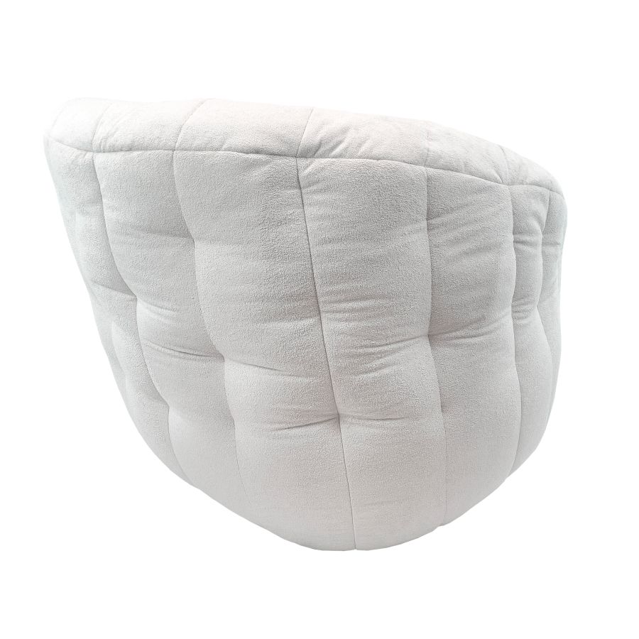 светло-серое полукруглое бескаркасное кресло Butterfly Sofa для гостиной, домашнего кинотеатра и офиса