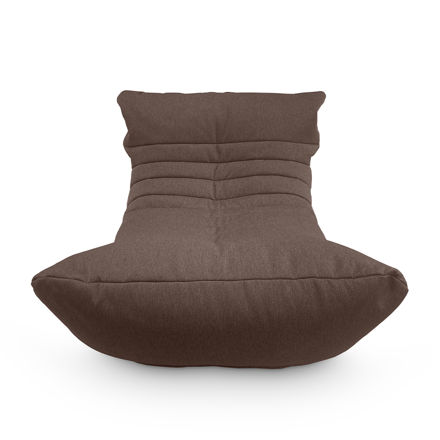 шоколадное акустический бескаркасный диван Acoustic Sofa жаккардовое для домашнего кинотеатра, офиса и студии — фото в интерьере