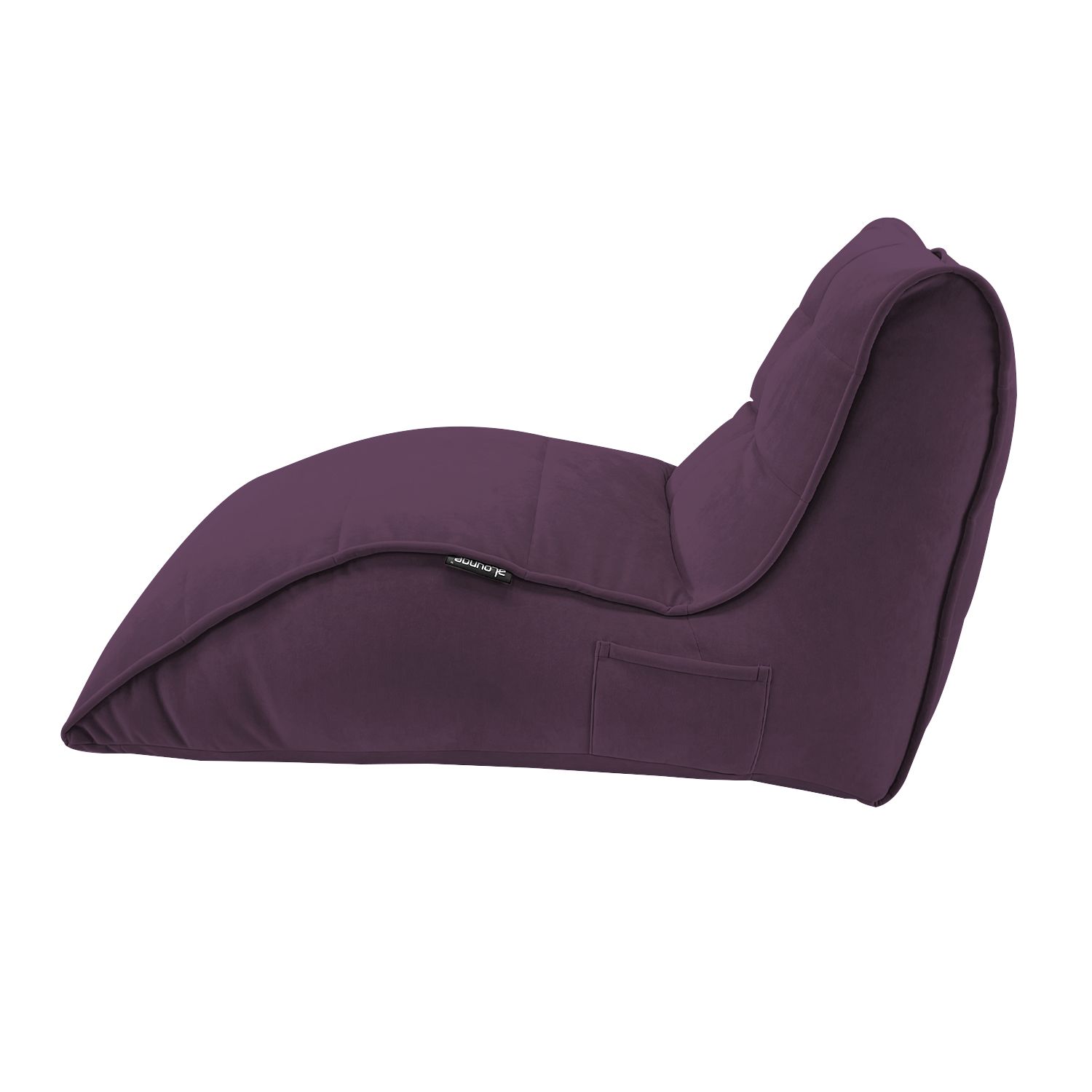 баклажановое бескаркасный лаунж-диван Avatar Sofa велюровое для гостиной, кабинета и лаунж-зоны