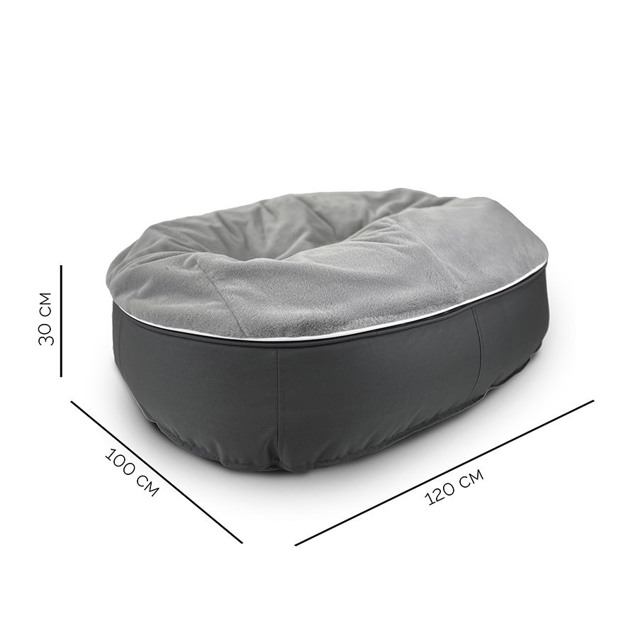Лежак для собак Pet Lounge Large - Dark Grey Rabbit — крупный план