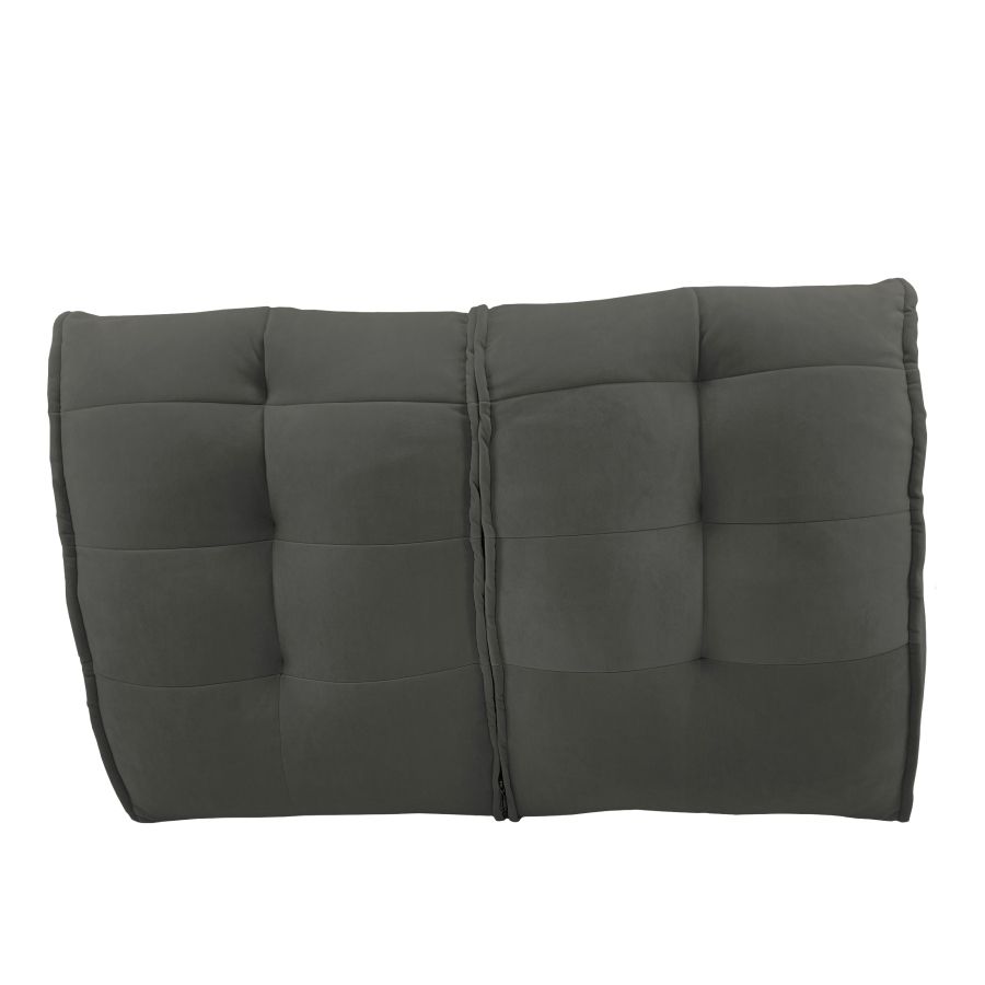 чёрное-графитовое двойной модульный диван Twin Couch велюровое в интерьере гостиная