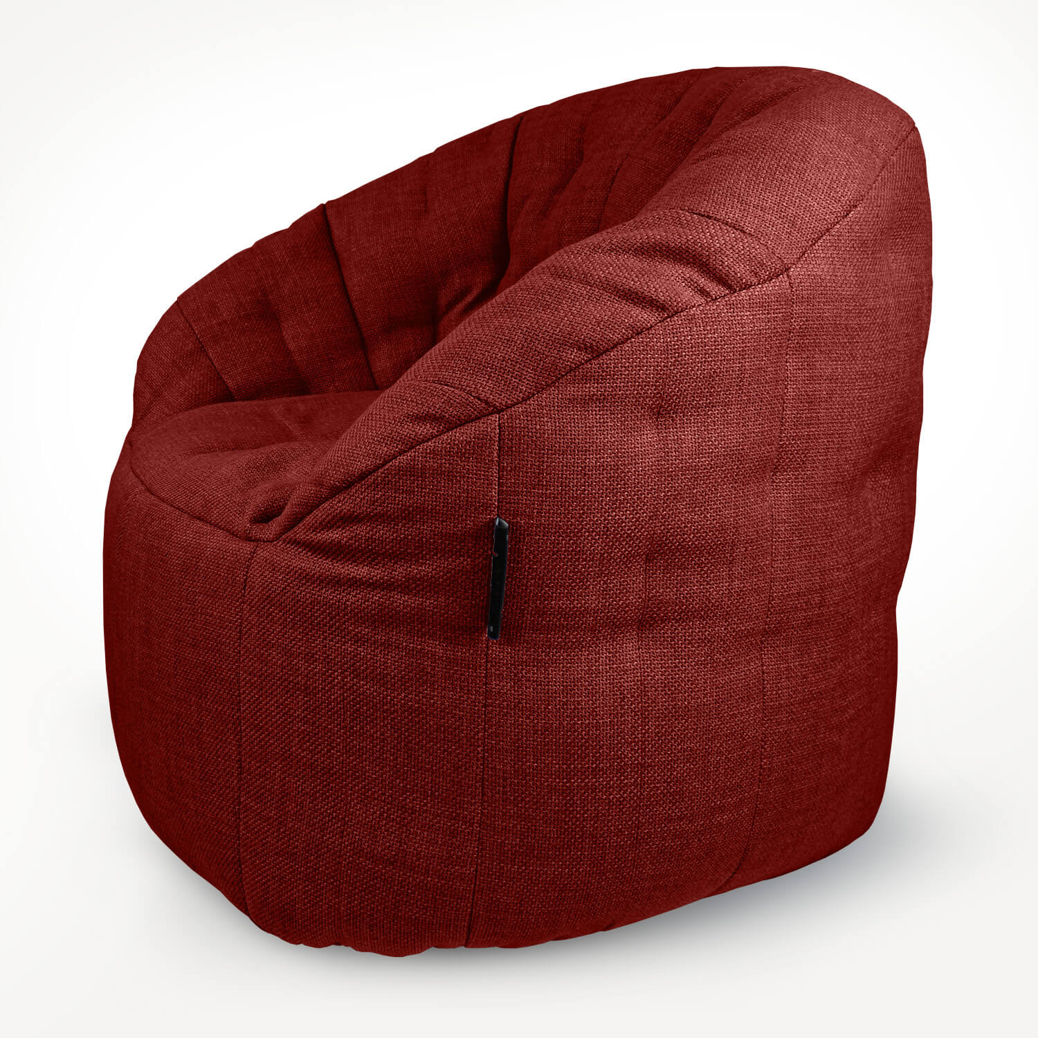 красное полукруглое бескаркасное кресло Butterfly Sofa из рогожки для гостиной, домашнего кинотеатра и офиса