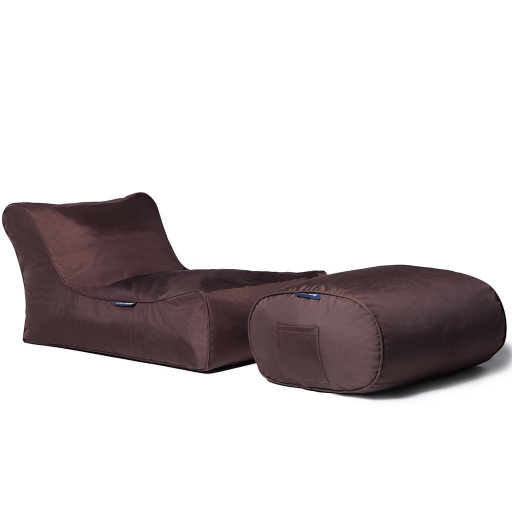коричневое уличный шезлонг Studio Chaise уличное (Oxford) для террасы, бассейна и сада