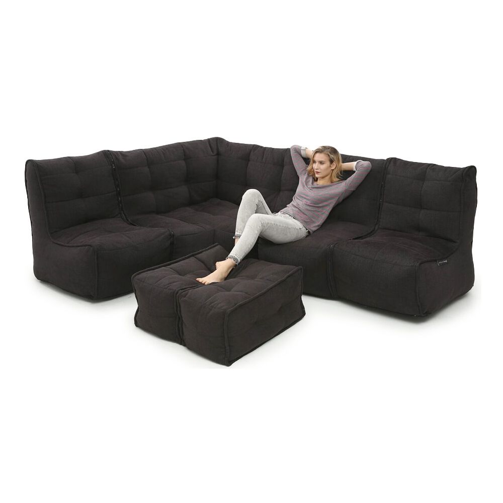 чёрное-графитовое большой лаунж-гарнитур Mod5 Living Lounge из Sofa Weave для гостиной и event-пространства
