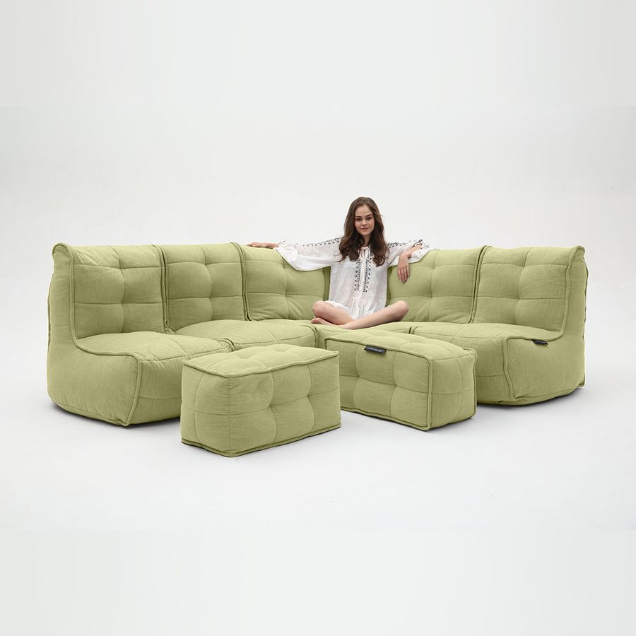 зелёное большой лаунж-гарнитур Mod5 Living Lounge шенилловое для гостиной и event-пространства