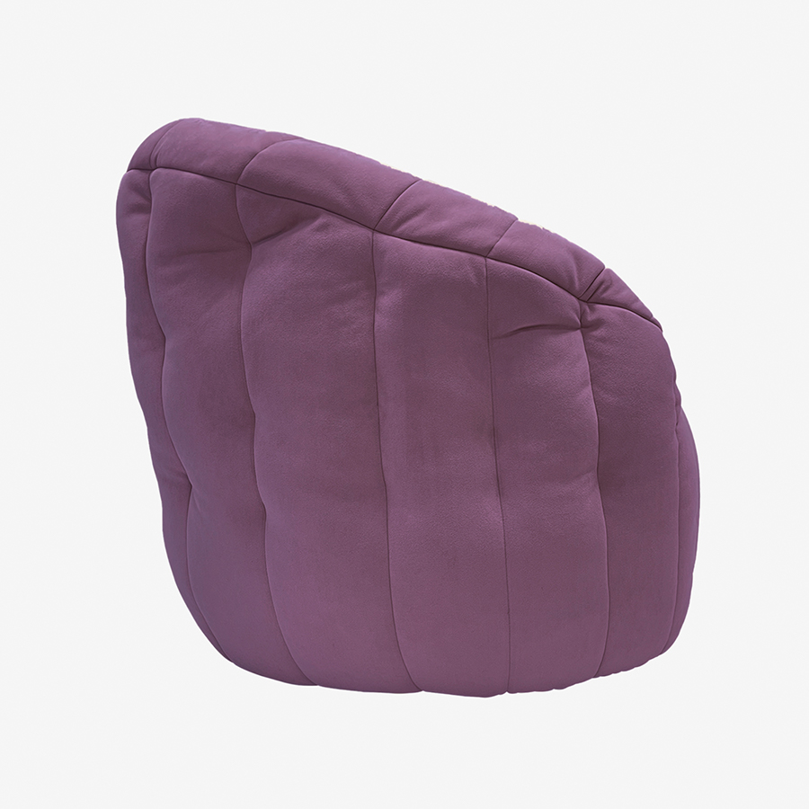 розовое полукруглое бескаркасное кресло Butterfly Sofa велюровое для гостиной, домашнего кинотеатра и офиса