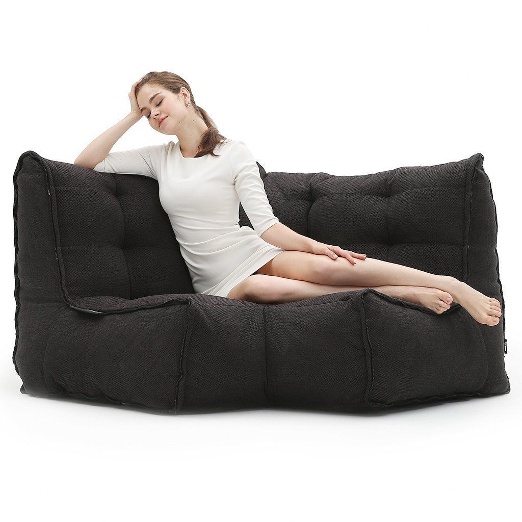 бескаркасная мебель Twin Modular Corner - Black Sapphire (Sofa Weave) Ambient Lounge из Sofa Weave Old — Black Sapphire из Sofa Weave Old в интерьере