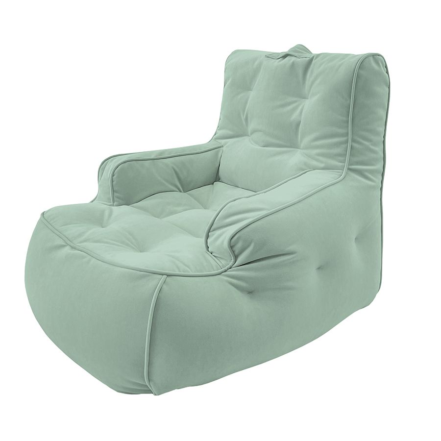 мятное уличное лаунж-кресло Tranquility Armchair велюровое для террасы, сада и веранды