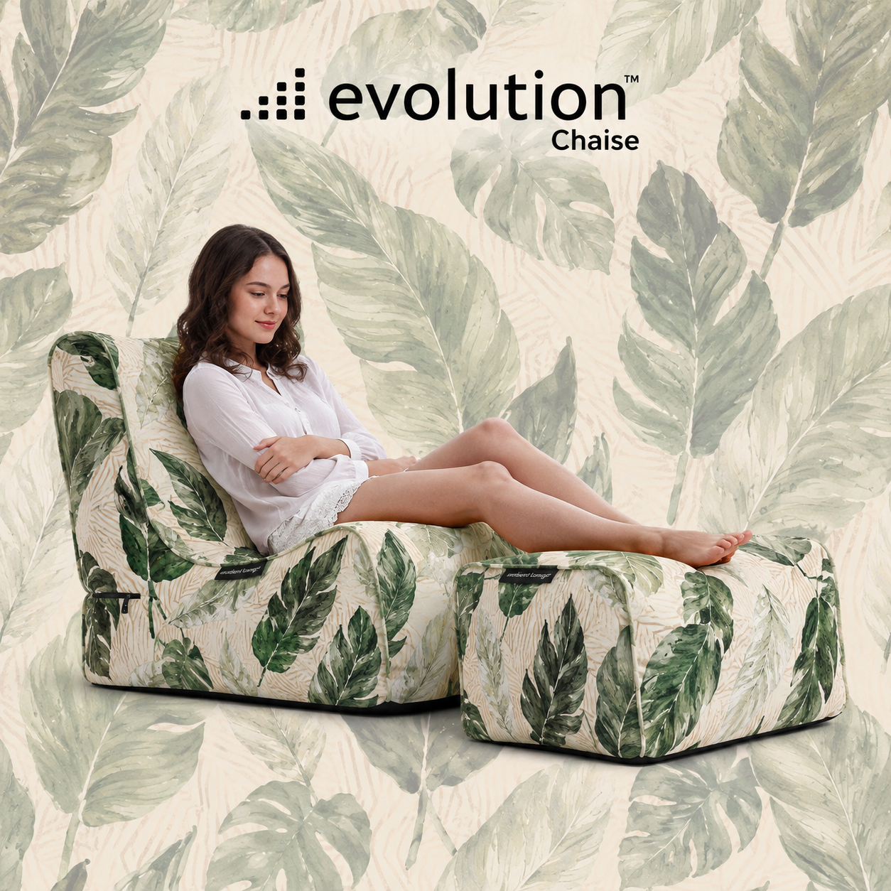 Кресло + пуф под ноги Evolution Chaise (под заказ)