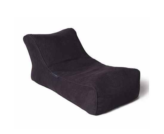 чёрное-графитовое уличный шезлонг Studio Lounger из Sofa Weave для сада, бассейна и пляжной зоны