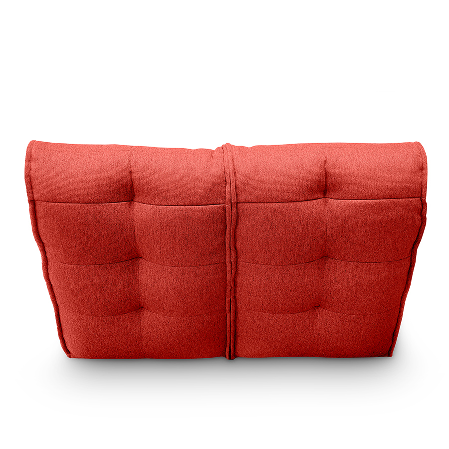 красное двойной модульный диван Twin Couch жаккардовое для гостиной и переговорной — вид сбоку