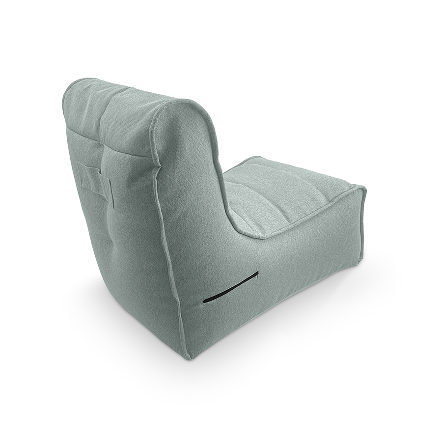 мятное уличный бескаркасный диван Evolution Sofa жаккардовое для террасы, сада и веранды — крупный план