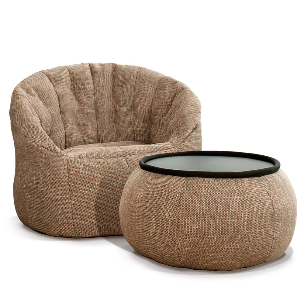 натуральное комплект лаунж-мебели Cove Package из Sofa Weave для гостиной и зон отдыха — вид сбоку