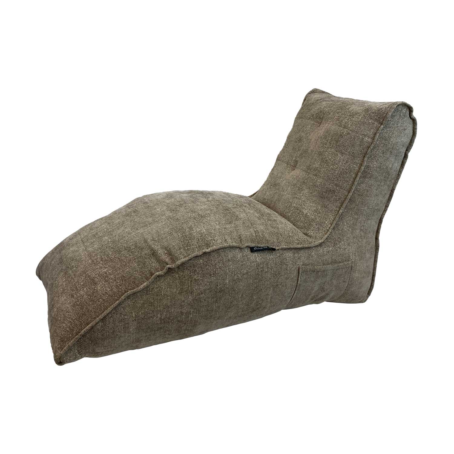 натуральное бескаркасный лаунж-диван Avatar Sofa из рогожки для гостиной, кабинета и лаунж-зоны — вид сбоку
